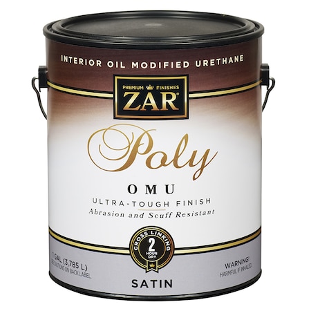 Zar Interior Water-Based OMU Finish, Satin 36213